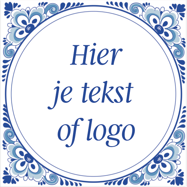 Delfts Blauwe Tegeltje met eigen tekst