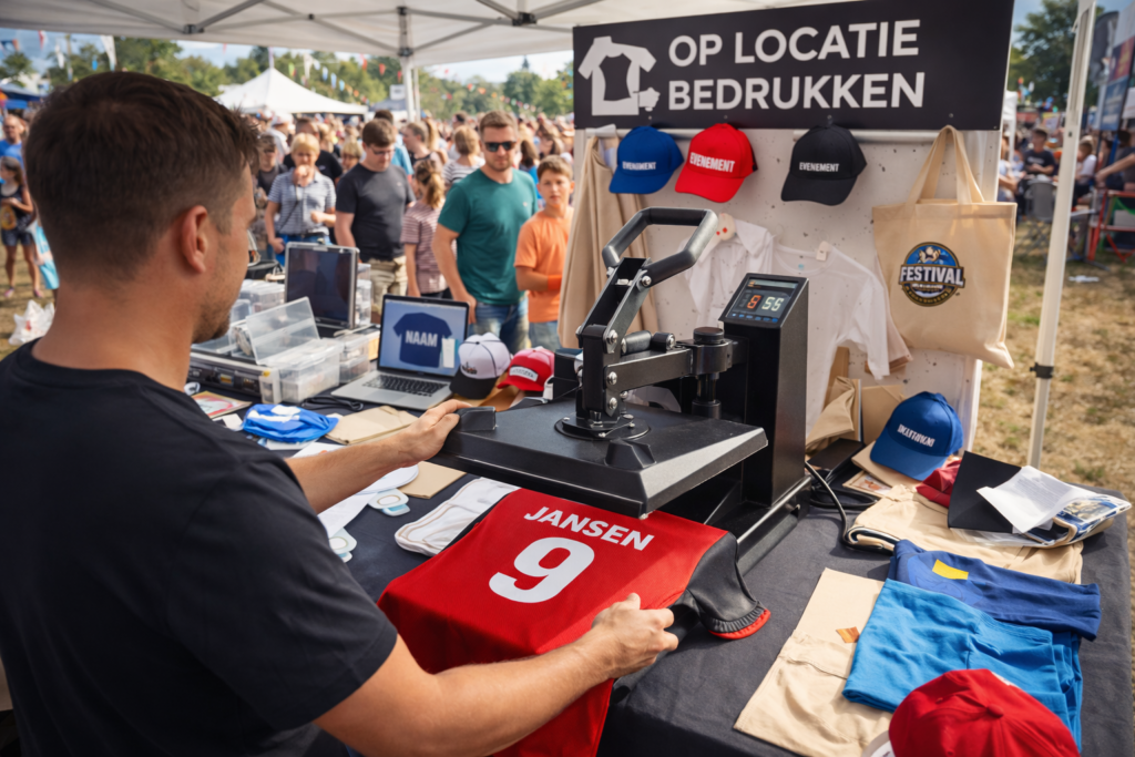 Kleding bedrukken op locatie