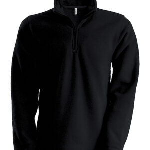 Enzo zip-neck microfleece top