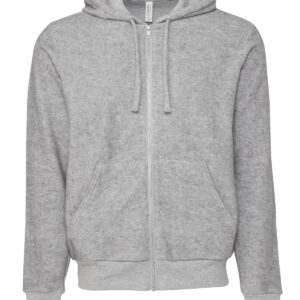 Unisex sueded fleece full-zip hoodie