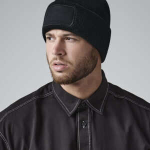 Gerecyclede originele beanie met opzetstuk