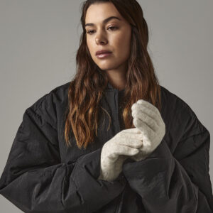 Cosy ribbed cuff gloves