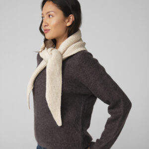 Knitted triangle scarf