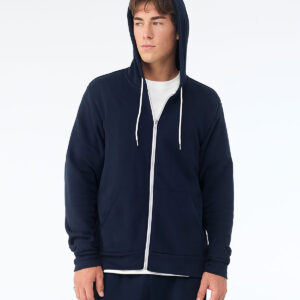 Unisex polycotton fleece full-zip hoodie