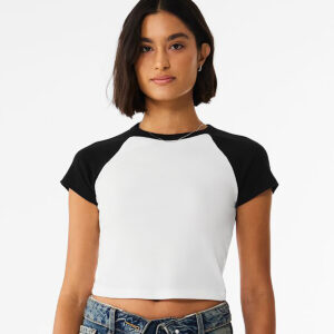 Women's micro rib raglan baby t-shirt