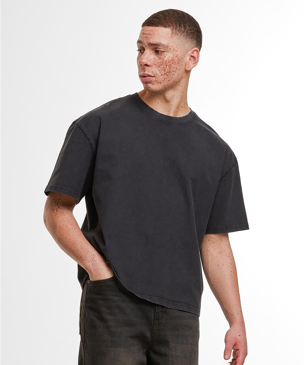 Vintage cropped heavy oversized tee