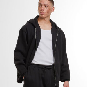 Loose fit zip hoodie
