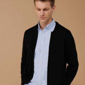 Unisex zip through cardigan