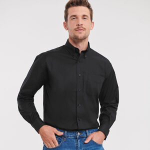 Long sleeve easycare Oxford shirt