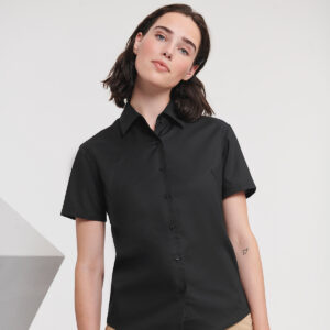 Women's short sleeve Oxford shirt