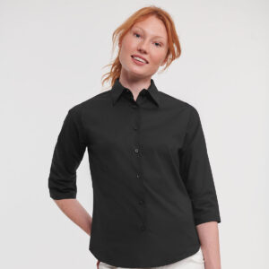 Women's ¾ sleeve easycare fitted shirt