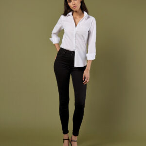 Women's poplin shirt long-sleeved (tailored fit)