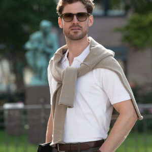Harvard v-neck polo shirt