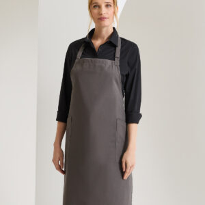 Recycled polyester and cotton bib apron, organic and Fairtrade certified