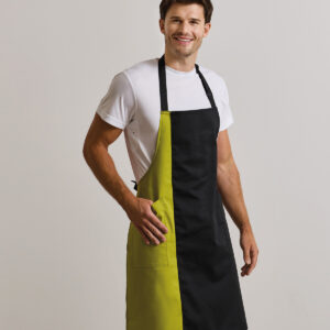 Contrast bib apron