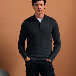 ¼ zip knitted sweater