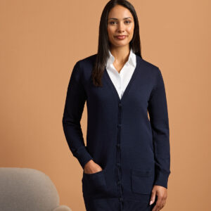 Women's longline knitted cardigan