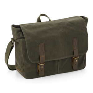 Heritage waxed canvas messenger