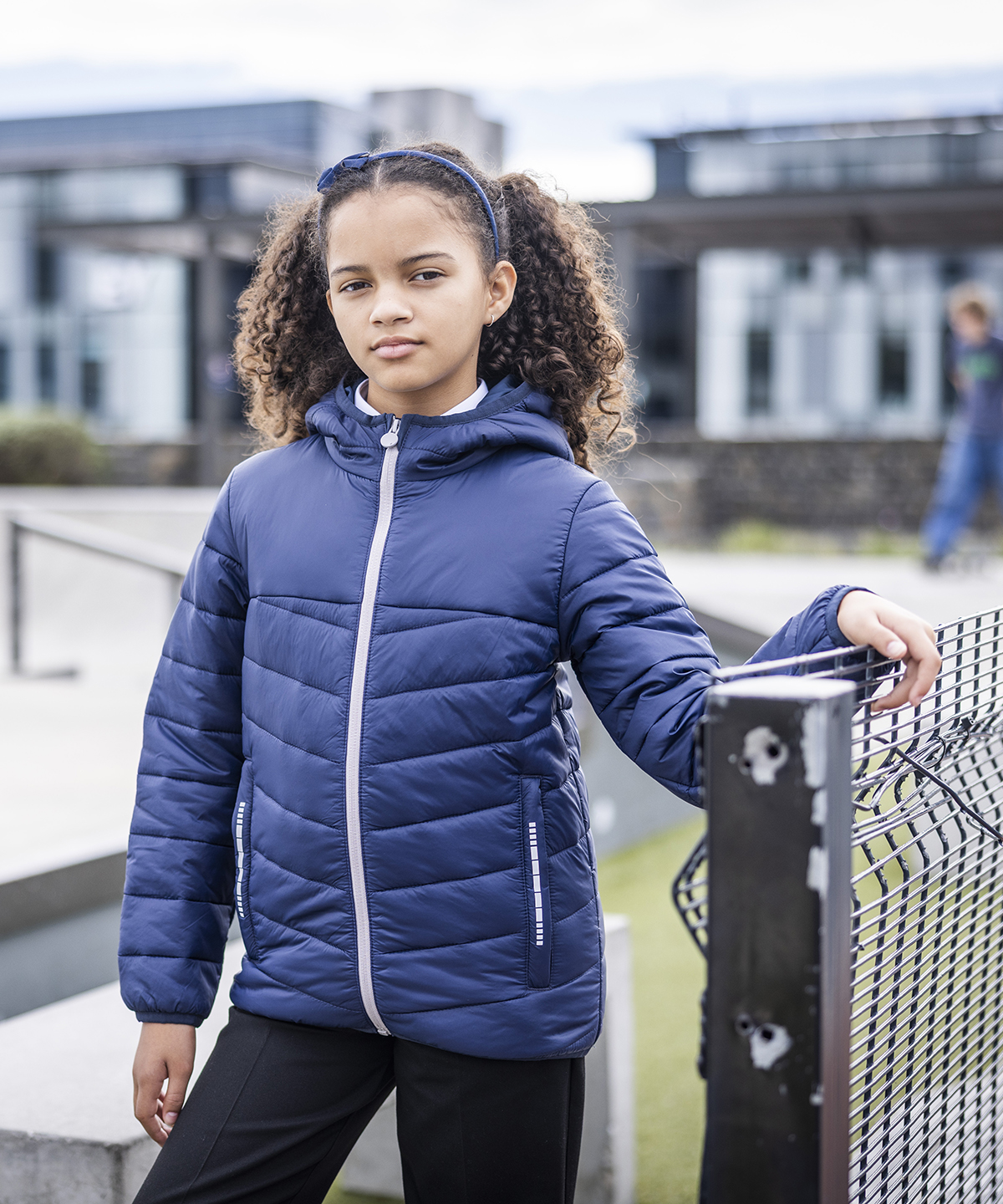 Junior Loftlite hooded baffle jacket