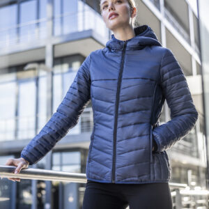 Loftlite women's hooded baffle jacket