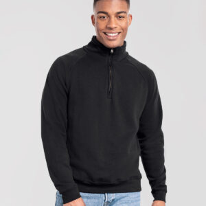 Iconic premium zip-neck sweat