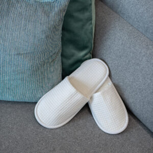 Waffle mule slippers