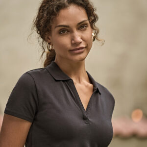 Women's luxury stretch v-neck polo (1409)