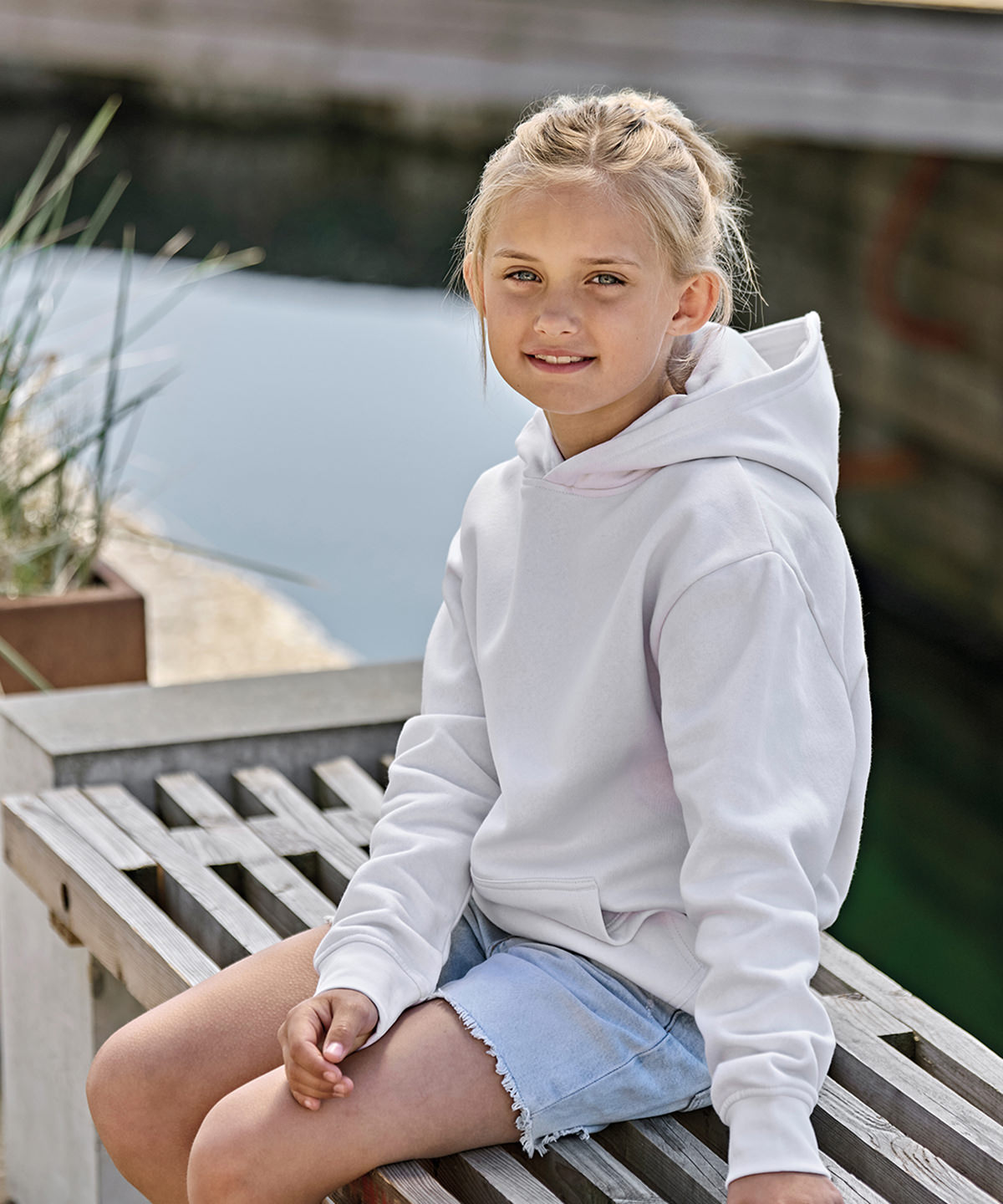 Junior Unlabelled hooded sweatshirt (5152B)