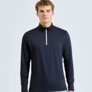 TriDri® recycled long sleeve brushed back ¼ zip top