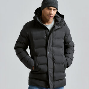 Recycled bonded longline padded jacket