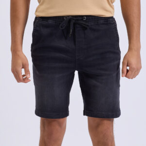 Men’s denim drawstring shorts