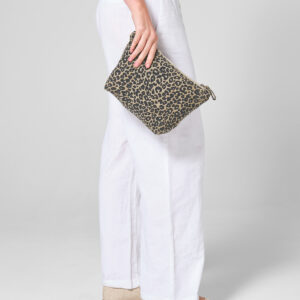 Leopardprint canvas accessoiretas