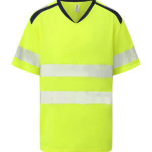 Hi-vis mandarin collar Comfort Trim t-shirt (HVJ430)