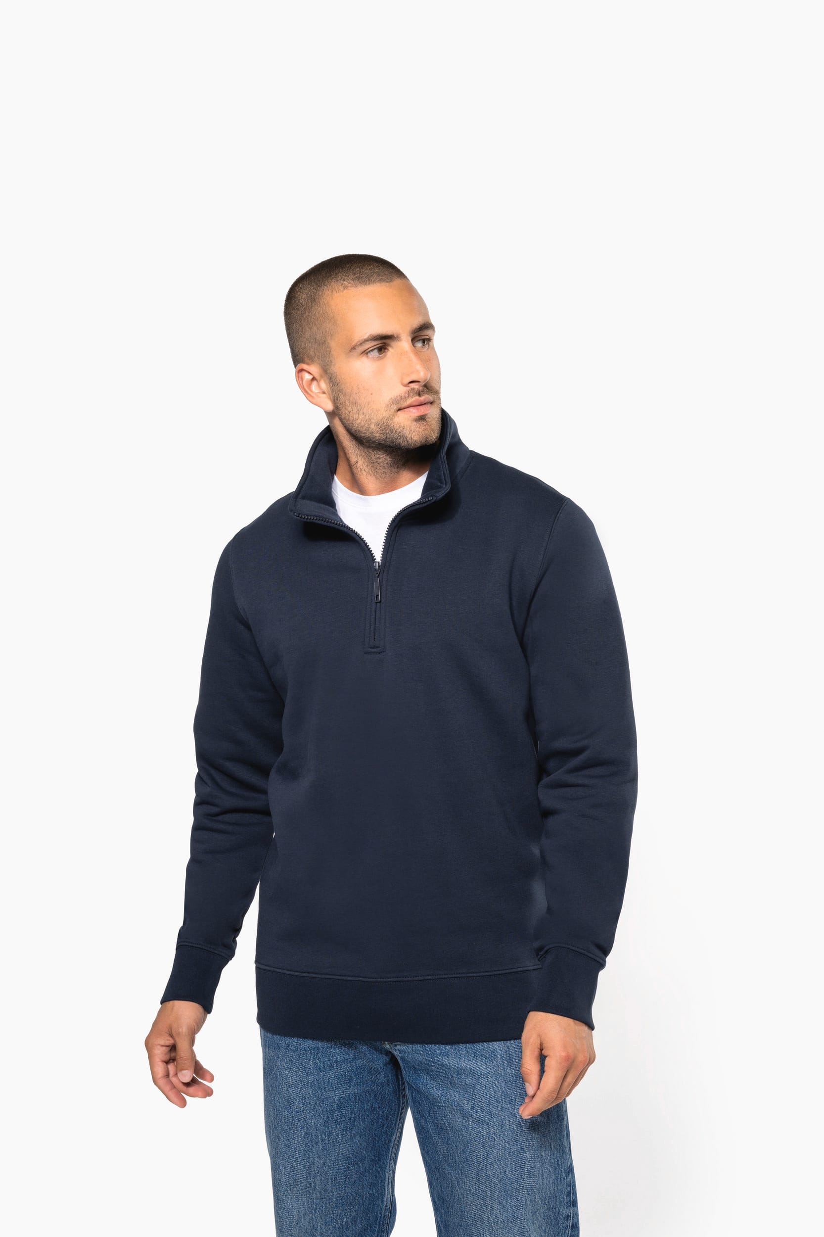 Kariban Sweater met ritskraag