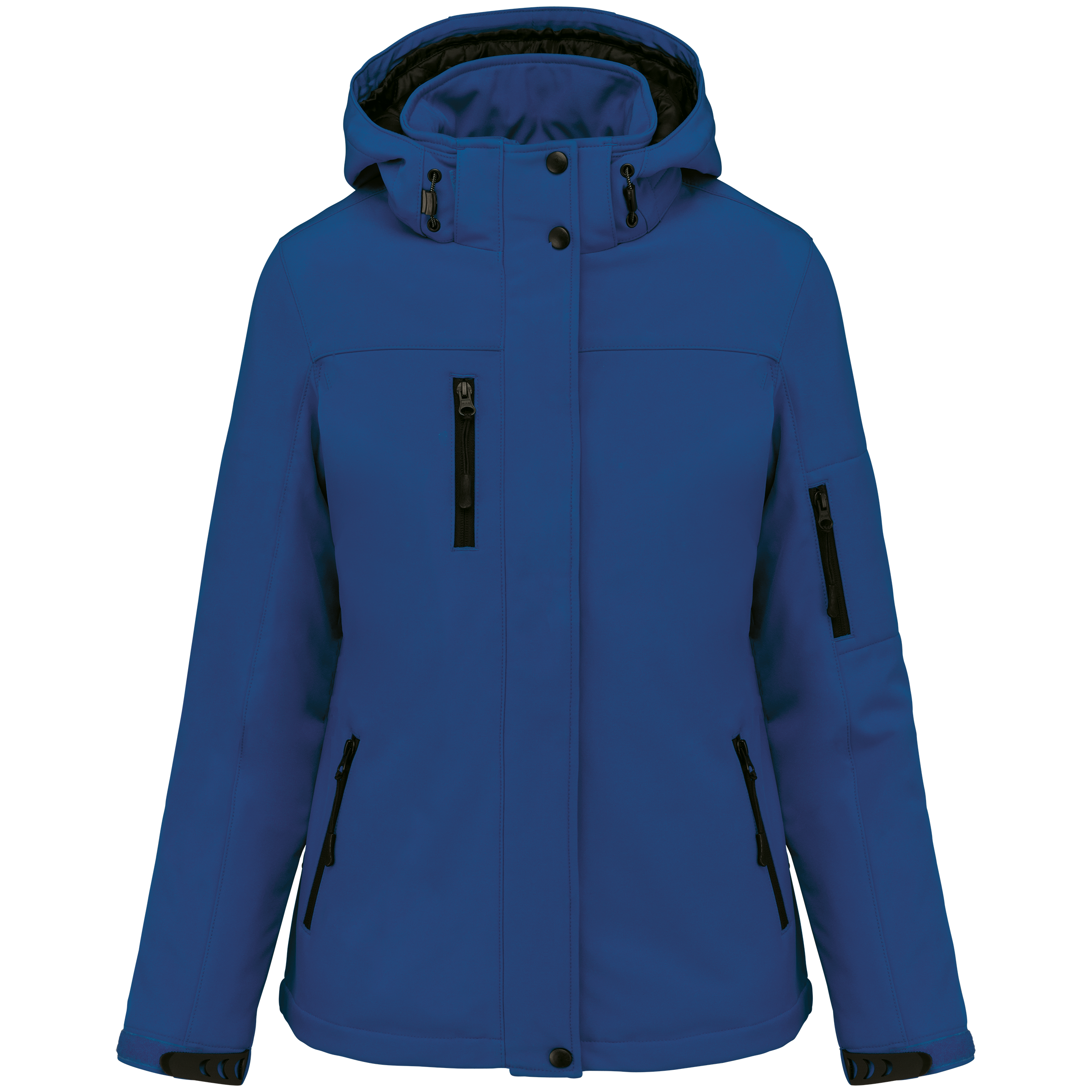 Kariban Gewatteerde softshell damesparka met capuchon — Dark Royal Blue