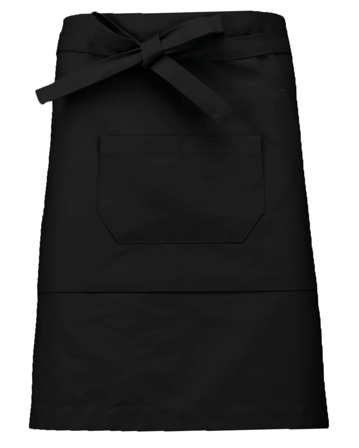 Kariban Katoenen halflang schort — Black