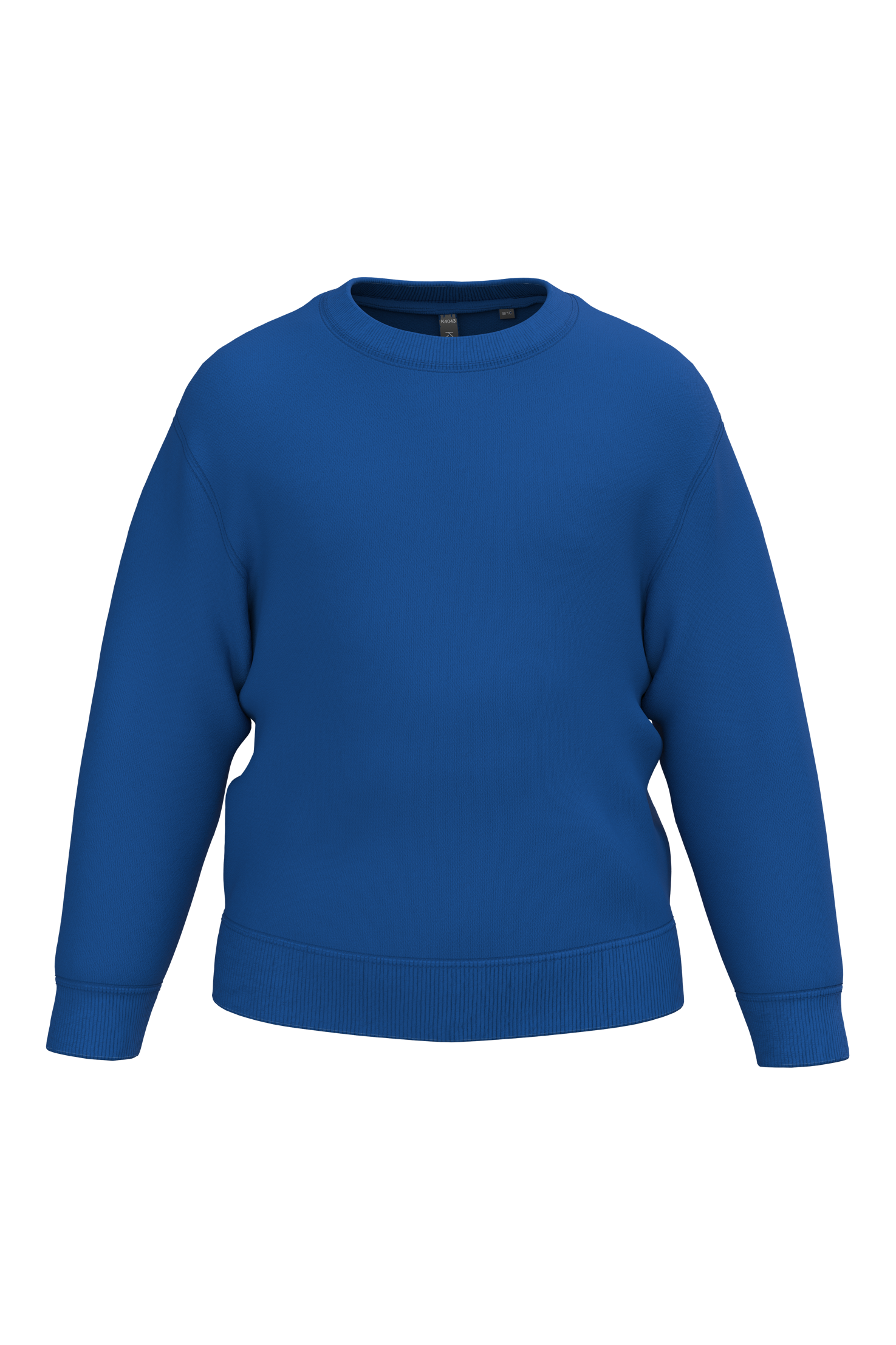 Kariban Gerecyclede kindersweater met ronde hals — Royal Blue