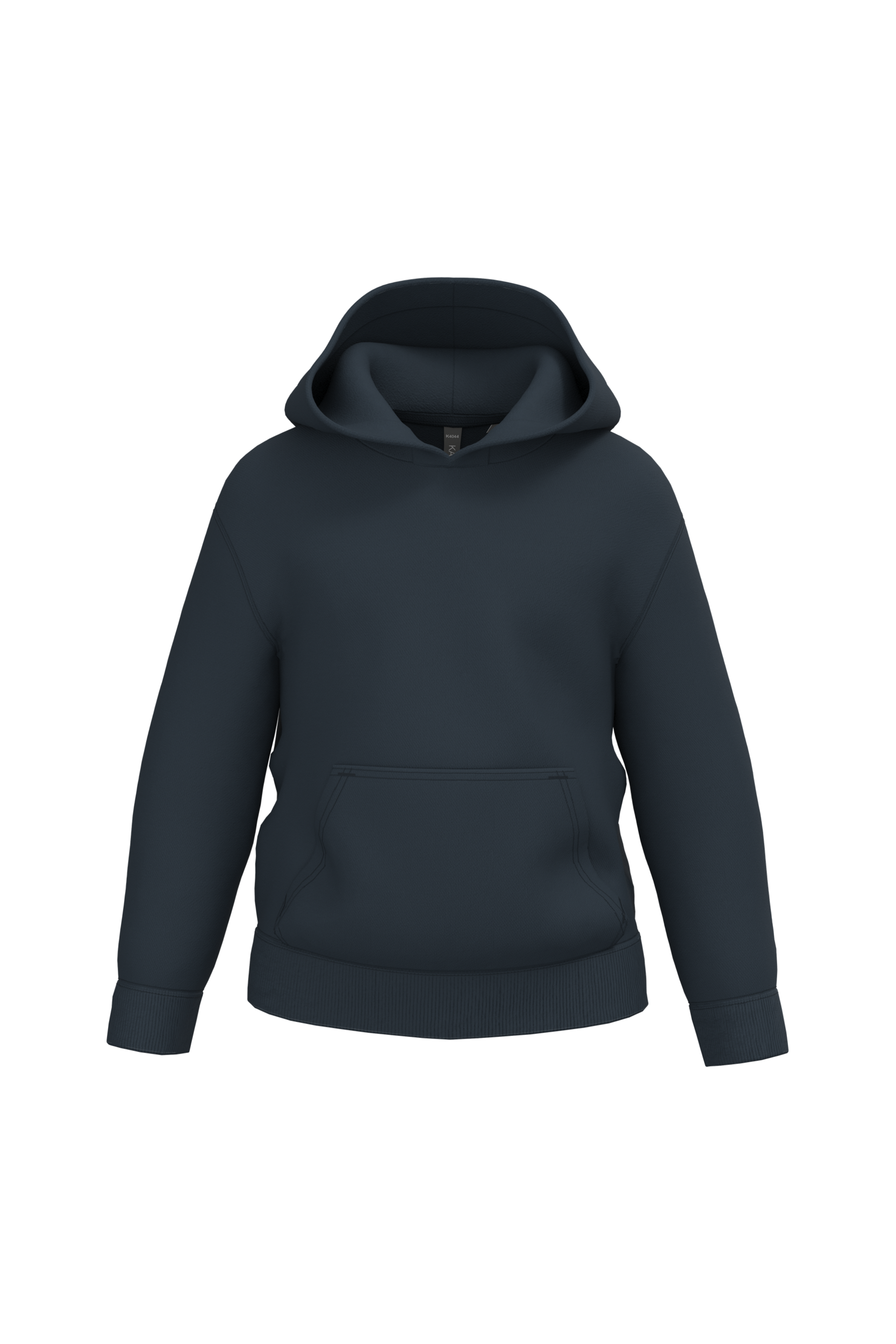 Kariban Gerecyclede kindersweater met capuchon — Navy