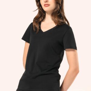 Kariban Premium Supima® dames-T-shirt V-hals korte mouwen