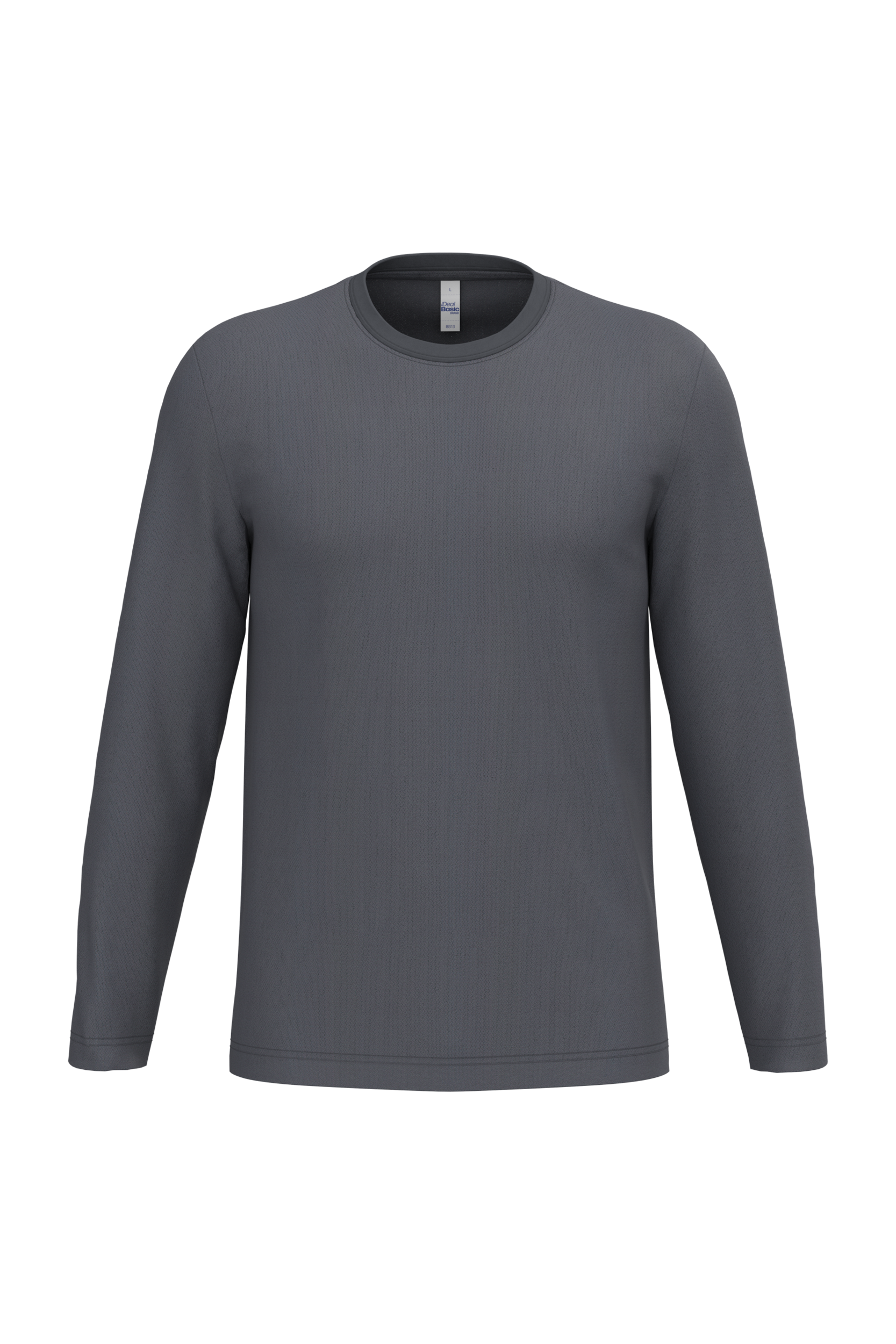 iDeal Basic Brand iDeal150 uniseks T-shirt LSL — Ideal Dark Grey