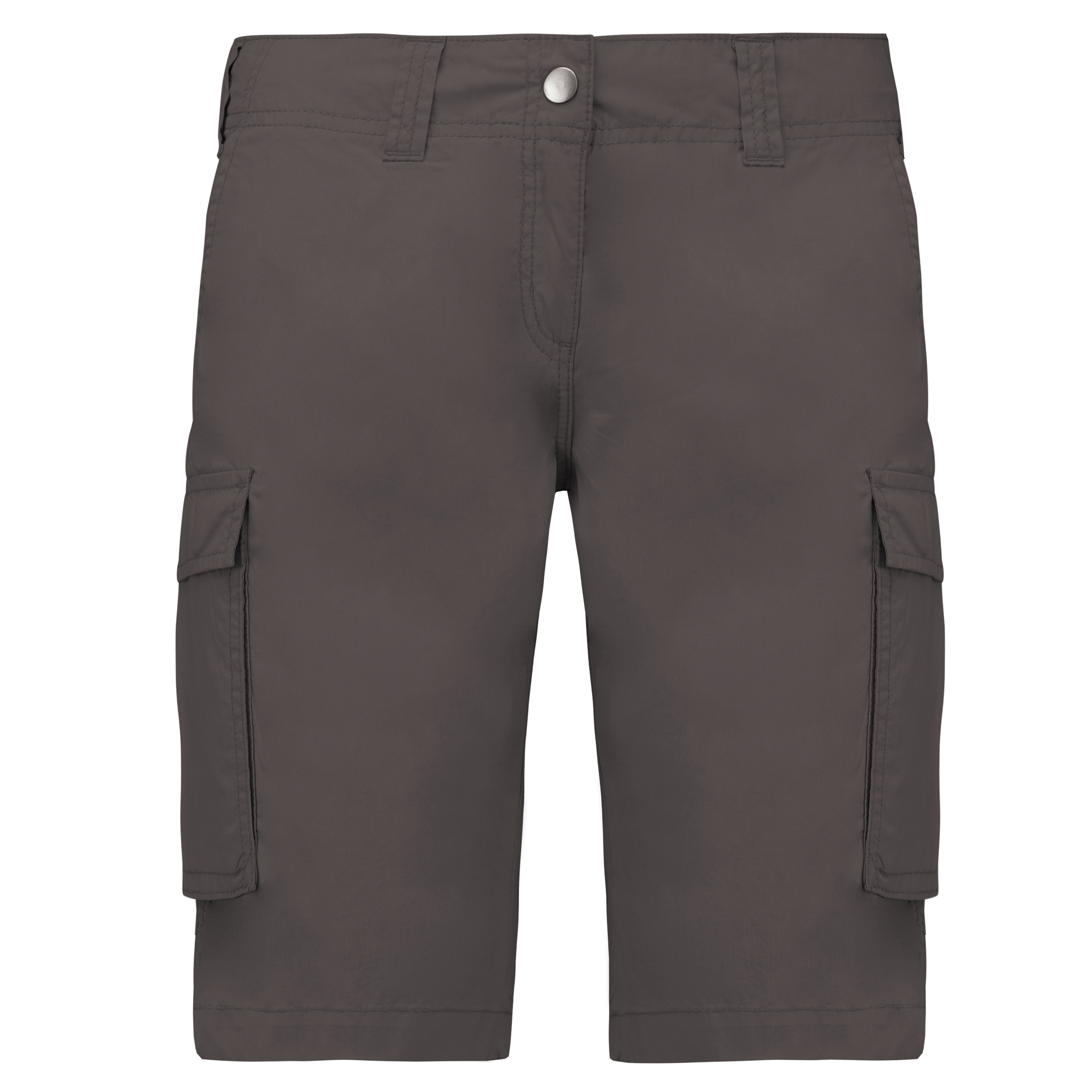 Kariban Lichte damesbermuda met diverse zakken — Light Charcoal