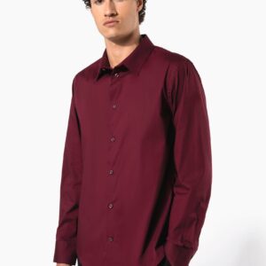 Kariban Heren stretch overhemd lange mouwen
