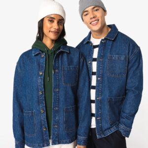 Native Spirit Ecologische uniseks jeansjas met afhangende schouders