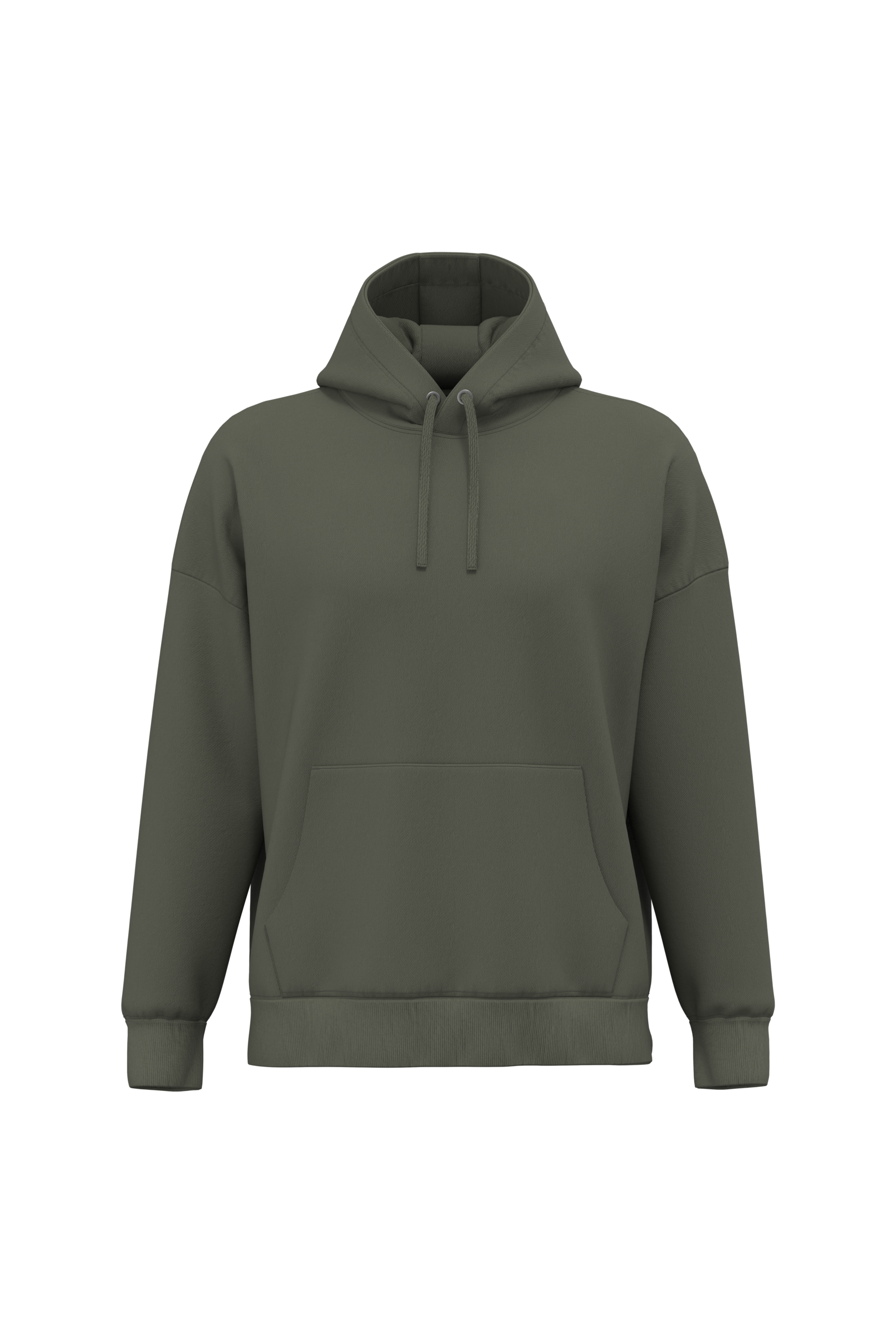 Native Spirit Duurzame uniseks oversized sweater met capuchon — Organic Khaki