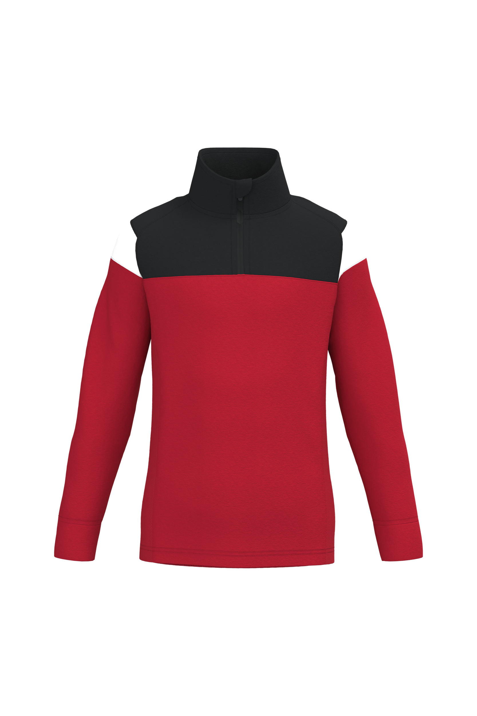 PROACT® Trainingssweater 1/4 rits kind — Sporty Red / Black