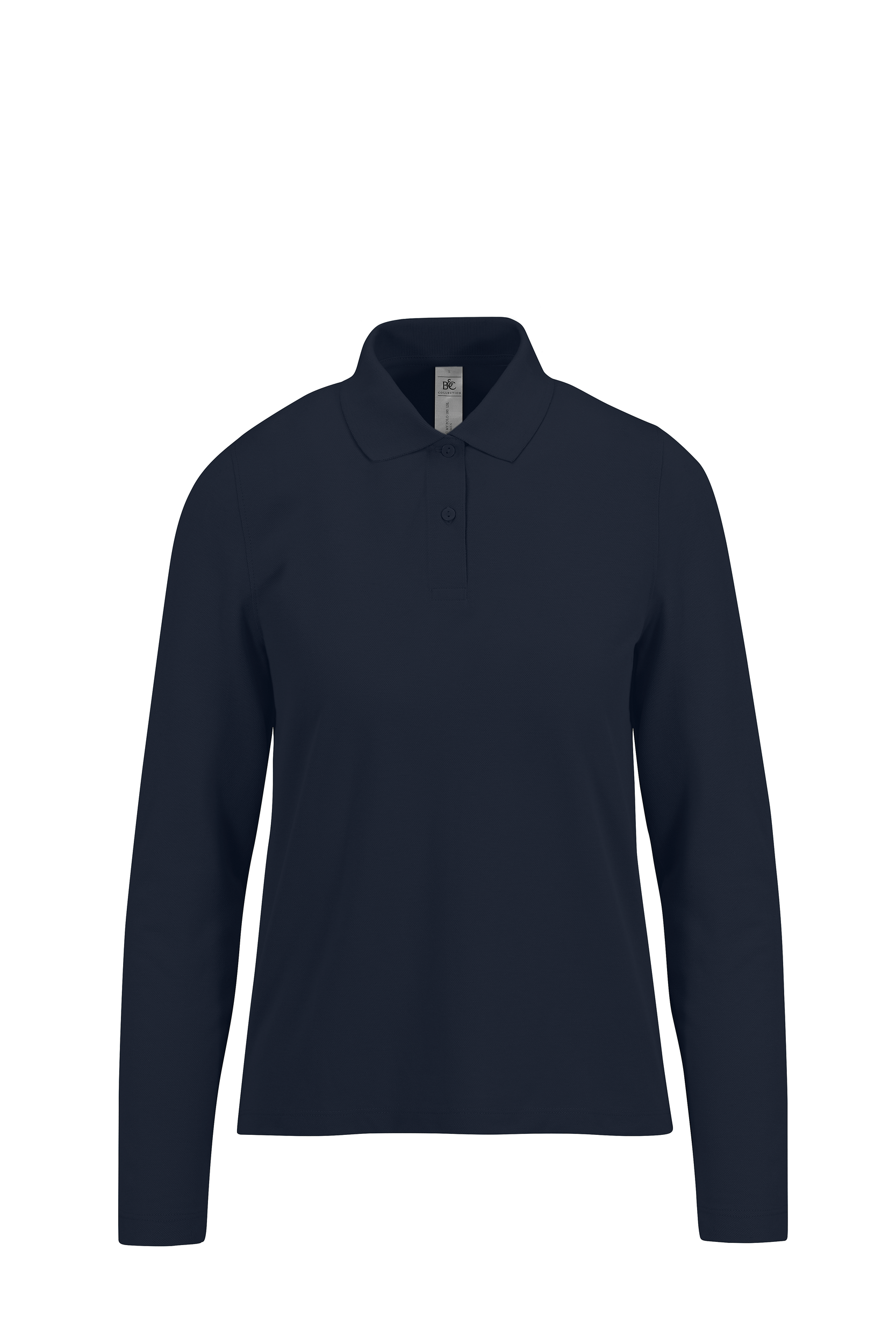 B&C MY POLO 180 Dames lange mouwen — Navy