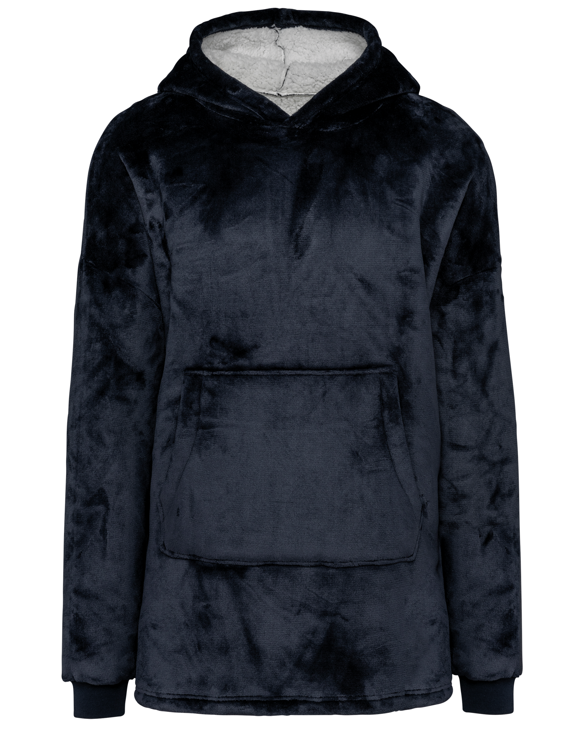 Kariban Poncho plaid — Night Navy