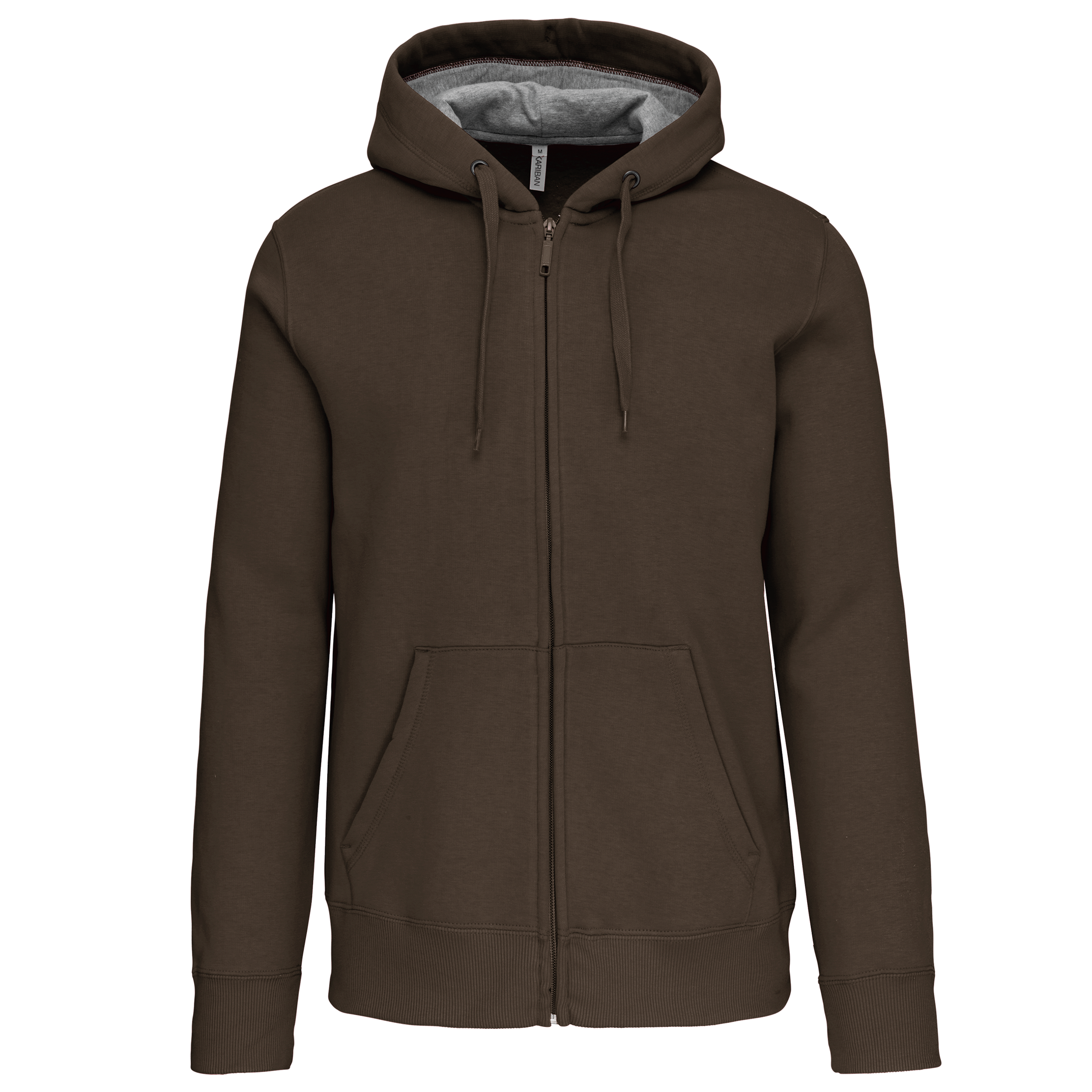 Kariban Sweatvest met capuchon — Dark Khaki
