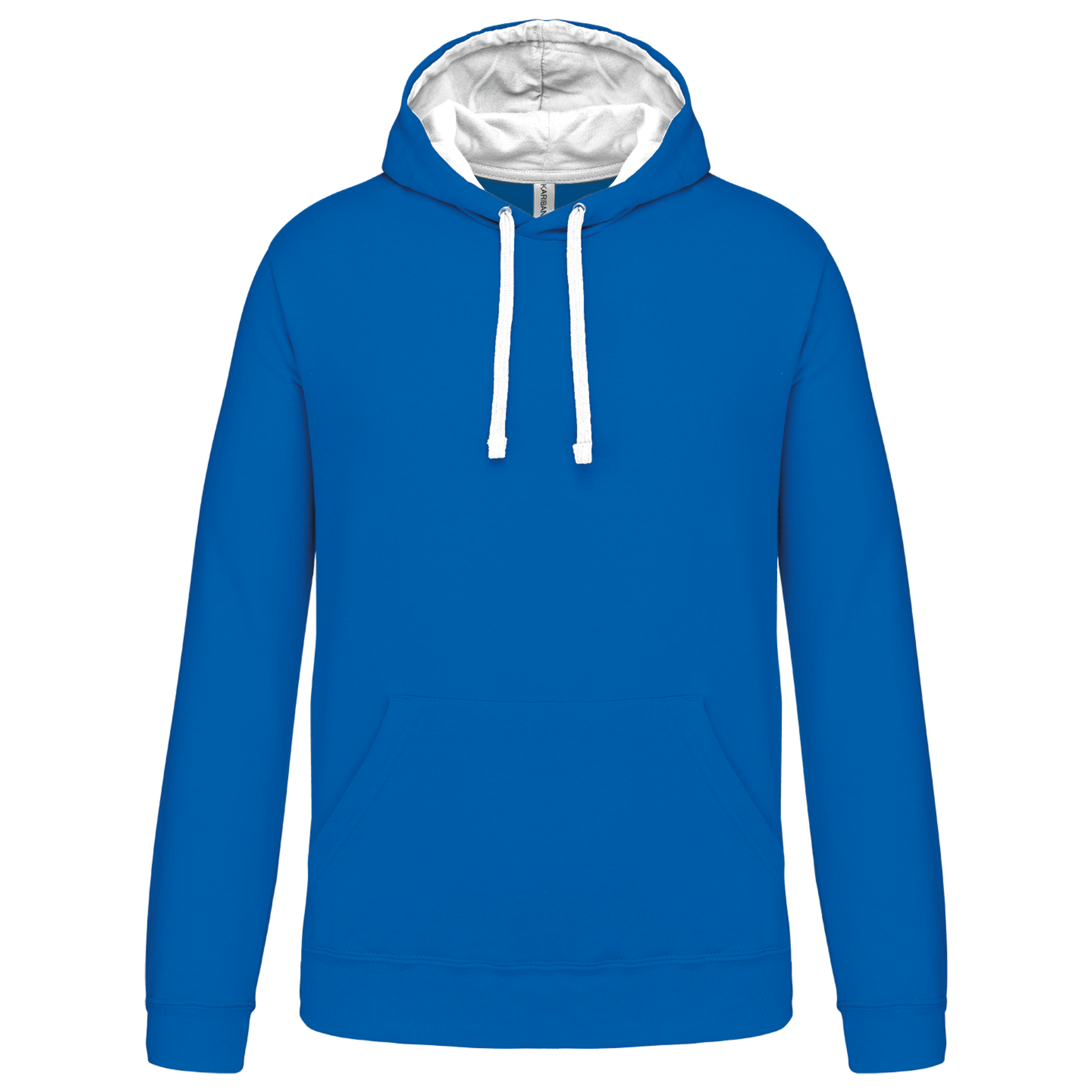 Kariban Sweater met contrasterende capuchon — Light Royal Blue / White
