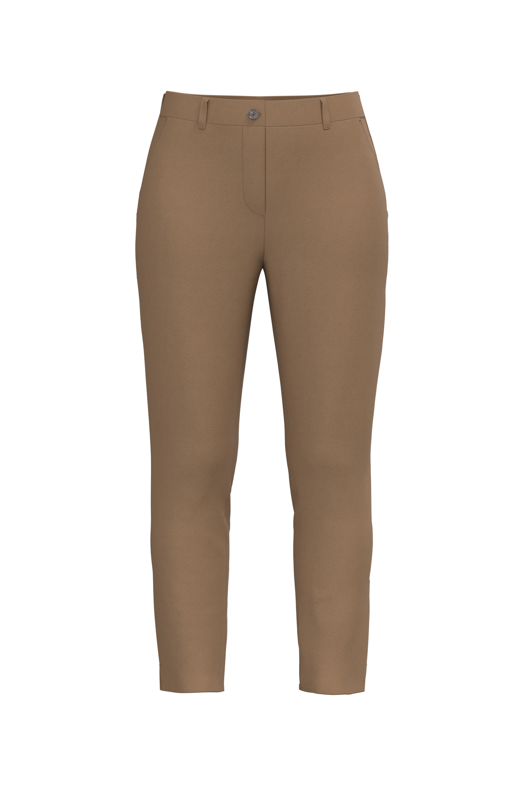 Native Spirit Ecologische enkellange chinobroek dames — Dark camel